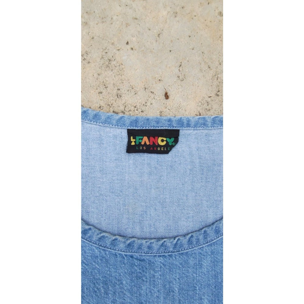 Vtg L.A. Fancy Los Angeles Monte Carlo Studded Denim Shirt - Picture 6 of 7